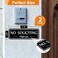 MOWPOG 2 Pack No Soliciting Sign for House Strong SelfAdhesive No Solicitation Signs 79x28 Thick Acrylic Weatherproof and Sturdy Sign for Front Door Home Office Wall Keep Solicitors Away