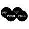 All Quality 2 Round Push Pull Door Signs Black 2 Sets 4pcs