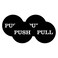 All Quality 2 Round Push Pull Door Signs Black 2 Sets 4pcs