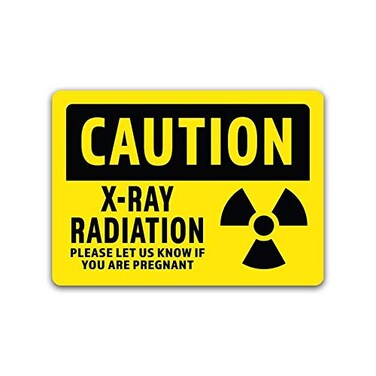 OGO Wholesale 2Pack Caution XRay Vinyl Decal Sticker 7Inch by 5Inch Premium Quality Vinyl Decal Laminated with UV Protective Laminate OS2726