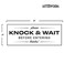 Sutter Signs 2pk Please Knock Sign for Door Sticker Please Knock Wait Before Entering Door Sign Decals 5 x 2 White