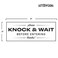 Sutter Signs 2pk Please Knock Sign for Door Sticker Please Knock Wait Before Entering Door Sign Decals 5 x 2 White