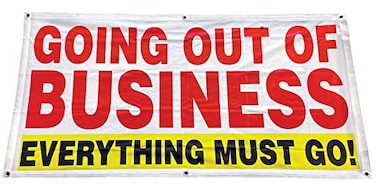 4 LESS 4Less 2x4 Ft GOING OUT OF BUSINESS Banner Store Closing Vinyl Alt Sign Fabric wb