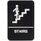 AborenCo ADA Stairs Commercial Sign Door Plate with Braille for Business Restaurant 9 x 6