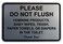 All Quality Classic Framed Please Do Not Flush Thank You Bathroom Etiquette Sign 4 x 6 Brushed Silver 1 Pack