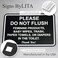 All Quality Classic Framed Please Do Not Flush Thank You Bathroom Etiquette Sign 4 x 6 Brushed Silver 1 Pack