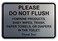 All Quality Classic Framed Please Do Not Flush Thank You Bathroom Etiquette Sign 4 x 6 Brushed Silver 1 Pack