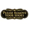 All Quality Designer Please Remove Your Shoes Wall or Door Sign No Shoes Signage Easy Installation BlackGold Large 1 Pack