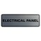 All Quality Standard Electrical Panel Wall or Door Sign Durable Material Clear and Functional Sign Easy Installation Silver Small 1 Pack