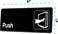 Alpine Industries Push Sign Self Adhesive Highly Visible Black Outdoor WallDoor Placard wWhite Text for Office Business Shop Exit Entrance