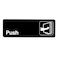 Alpine Industries Push Sign Self Adhesive Highly Visible Black Outdoor WallDoor Placard wWhite Text for Office Business Shop Exit Entrance