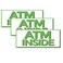 Safety Supply ATM Inside Vinyl Sign 5 x 12 Sticker Decal 3 Pack Retail Store Sign