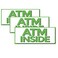 Safety Supply ATM Inside Vinyl Sign 5 x 12 Sticker Decal 3 Pack Retail Store Sign