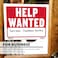BAZIC PRODUCTS BAZIC Products Help Wanted Sign 12 x 16 in Weather Resistant Tapes Tacks Or Frames for Stores Offices Doors 2 Pack