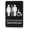 Bebarley SelfStick ADA Braille Unisex Restroom SignsBathroom Signs with Double Sided 3M Tape for Office or Business Bathroom and Toilet Door or Wall Decor 9X6