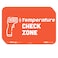 tabbies BeSafe MessagingTemperature Check Zone 3Pack 9x6 Bright Bold Orange Repositionable Educational Safety Signs Perfect for Most Surfaces Glass Metal Painted Surfaces 29510