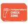 tabbies BeSafe MessagingTemperature Check Zone 3Pack 9x6 Bright Bold Orange Repositionable Educational Safety Signs Perfect for Most Surfaces Glass Metal Painted Surfaces 29510