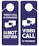 CLEVER SIGNS Business Design Video Call in Progress Do Not Disturb Door Hanger Sign 2 Pack Double Sided Ideal for Online Sessions and Meetings Online Classes Home Offices