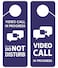 CLEVER SIGNS Business Design Video Call in Progress Do Not Disturb Door Hanger Sign 2 Pack Double Sided Ideal for Online Sessions and Meetings Online Classes Home Offices