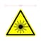 dealzEpic Laser Hazard Caution Sign Yellow Triangle Warning Sticker 10 cm 394 inches Pack of 4 pcs