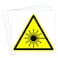 dealzEpic Laser Hazard Caution Sign Yellow Triangle Warning Sticker 10 cm 394 inches Pack of 4 pcs