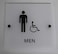 Custom Product Designer ADA Men Women Restroom Sign Set with Braille and Stand Off Mounts 9 Square Frosted