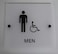 Custom Product Designer ADA Men Women Restroom Sign Set with Braille and Stand Off Mounts 9 Square Frosted