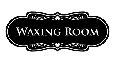 Signs ByLITA Designer Waxing Room Sign Black Medium 1 Pack