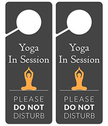 Fun-Plus Do Not Disturb Door Hanger Sign 2 Pack Please Do Not Disturb Sign Yoga In Session