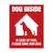 Smiley Peaches Dog Inside Sticker 4 Pack 4x5 inches Dog Alert Safety Window Sign
