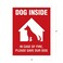 Smiley Peaches Dog Inside Sticker 4 Pack 4x5 inches Dog Alert Safety Window Sign