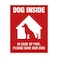 Smiley Peaches Dog Inside Sticker 4 Pack 4x5 inches Dog Alert Safety Window Sign
