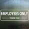 EVQ Employees Only Sign Sticker 9x3 Inch Vinyl Window Door Signs Business Removable Waterproof Decal 5 Pack