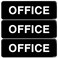 EXCELLO GLOBAL Excello Global Products Easy to Mount 9x3 Informative Plastic Office Sign Black Pack of 3