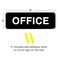 EXCELLO GLOBAL Excello Global Products Easy to Mount 9x3 Informative Plastic Office Sign Black Pack of 3