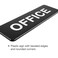 EXCELLO GLOBAL Excello Global Products Easy to Mount 9x3 Informative Plastic Office Sign Black Pack of 3