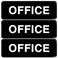 EXCELLO GLOBAL Excello Global Products Easy to Mount 9x3 Informative Plastic Office Sign Black Pack of 3