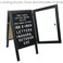 EXCELLO GLOBAL PRODUCTS Large Wooden AFrame Sidewalk Sign 36x20 Felt Letter Board wChangeable Letters EGPHD0084 Black