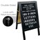 EXCELLO GLOBAL PRODUCTS Large Wooden AFrame Sidewalk Sign 36x20 Felt Letter Board wChangeable Letters EGPHD0084 Black