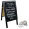 EXCELLO GLOBAL PRODUCTS Large Wooden AFrame Sidewalk Sign 36x20 Felt Letter Board wChangeable Letters EGPHD0084 Black