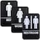 EXCELLO GLOBAL Excello Global Products Plastic Restroom Sign Easy to Mount with Braille ADA Compliant Great for Business Restaurants 6x9 Men Women Unisex