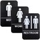 EXCELLO GLOBAL Excello Global Products Plastic Restroom Sign Easy to Mount with Braille ADA Compliant Great for Business Restaurants 6x9 Men Women Unisex