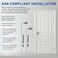 GDS Architectural Exit Identification Sign ADA Compliant Sign Raised Icons Raised Braille Brushed Gold TCO Inspection Certified 7W x 3H by GDS Made in USA