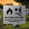 OriginDesigned Exit Sign For Fire Elevator Stairways Adhesive Acrylic Metallic Silver Engraved Black with Universal Icon Symbol and Text 5 x 4