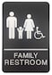London Health Family Accessible ADA Compliant Restroom Sign Includes Adhesive Tape and Instructions 1 Sign Black