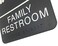 London Health Family Accessible ADA Compliant Restroom Sign Includes Adhesive Tape and Instructions 1 Sign Black