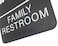 London Health Family Accessible ADA Compliant Restroom Sign Includes Adhesive Tape and Instructions 1 Sign Black