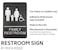 London Health Family Accessible ADA Compliant Restroom Sign Includes Adhesive Tape and Instructions 1 Sign Black