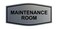 Signs ByLITA Fancy Maintenance Room Sign Brushed Silver Medium