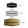 Signs ByLITA Fancy Maintenance Room Sign Brushed Silver Medium